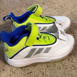 Adidas Own the Game 3.0 boys basketball sneakers - White and Neon Green